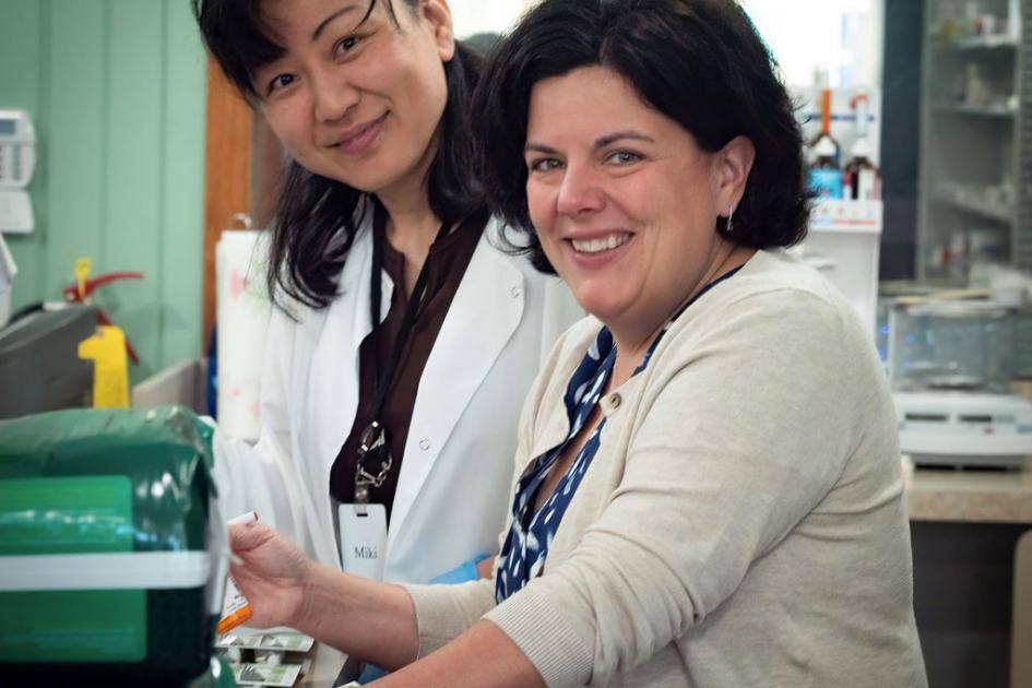 Miki Bowen, Medication Mgmt., Pharmacy Tech. (left), Michelle Farrell, Pharmacist/Owner, Boscobel Pharmacy 